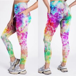 Senita Athletics Lux Pace Leggings - Rainbow Tie Dye